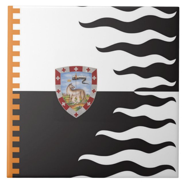 Contrada della Lupa (hon-Varg) Palio di Siena Kakelplatta (Framsidan)