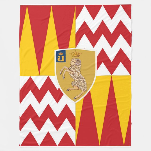 Contrada di Valdimontone (Ram-dalen) Fleecefilt (Framsidan)