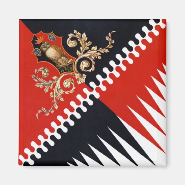 Contrada Priora della Civetta (Uggla) Palio di Sie Magnet (Framsidan)