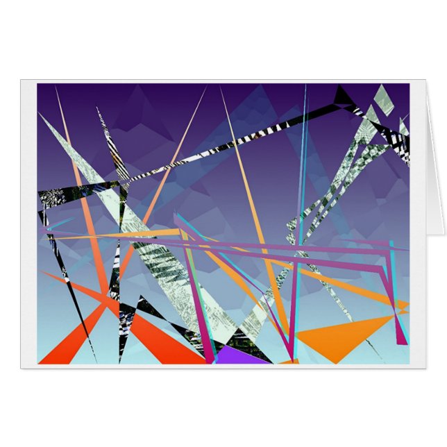 contrastive polygoner #1 hälsningskort (Framsidan Horizontal)