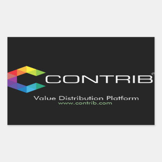 Contrib-etikett 1 rektangulärt klistermärke