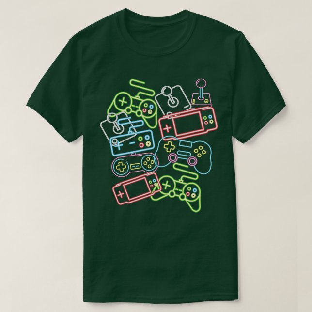 Control All The Things Video Game Controller 80's  T Shirt (Design framsida)