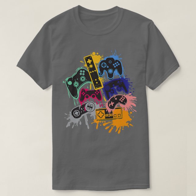 Control all the Things Video Game Controller  T Shirt (Design framsida)