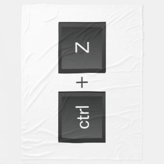 Control-Z ctrl+Z "UNDO"-Roligt, svart PC Tangentbo Fleecefilt