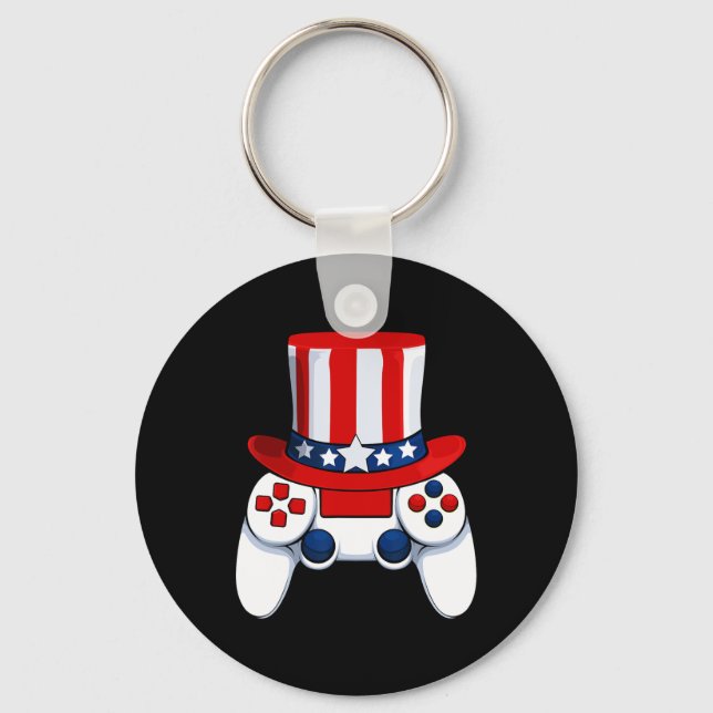 Controller American Hat 4:e juli USA Nyckelring (Framsida)