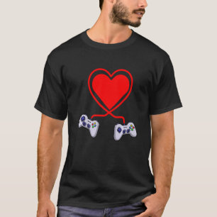 Controller Heart Video Gamers Funny Valenines Day T Shirt