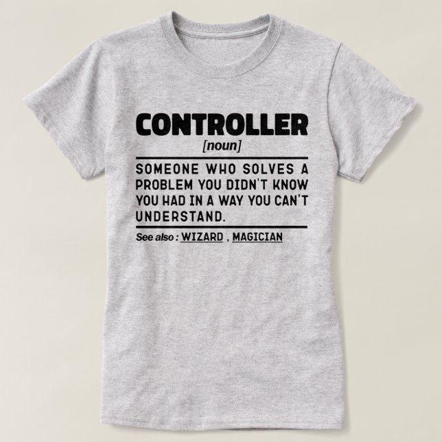 Controller Noun Accounting Worker Funny Pappa Say T Shirt (Design framsida)