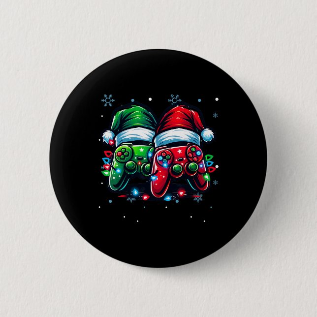 Controller Santa Hat-julspel X-mas Gamer Knapp (Framsida)