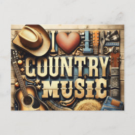 Contry music. vykort