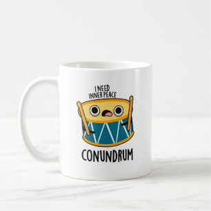 Conundrum Funny Drummer Drum Pun Kaffemugg