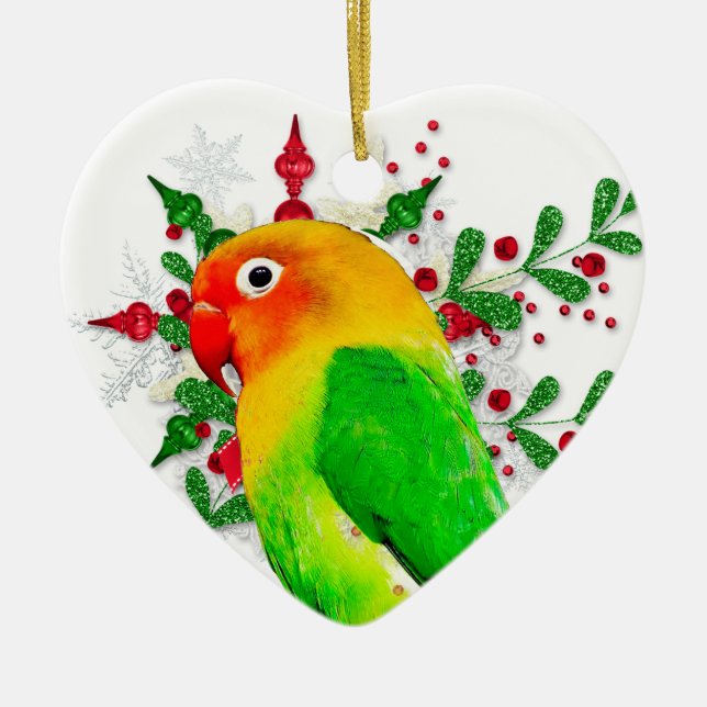 Conure Kärlek Ornament för Helgdagarna (Framsidan)