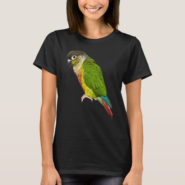 Conure Parrot Bird Grönt cheek Kärlek för fåglar T Shirt (Framsida)