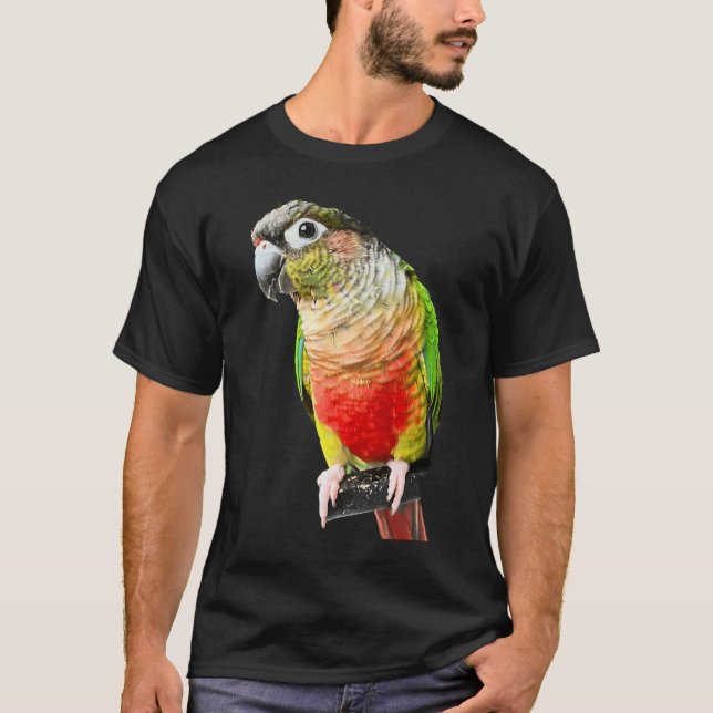 Conure Parrot Bird Grönt cheek Kärlek för fåglar T Shirt (Framsida)