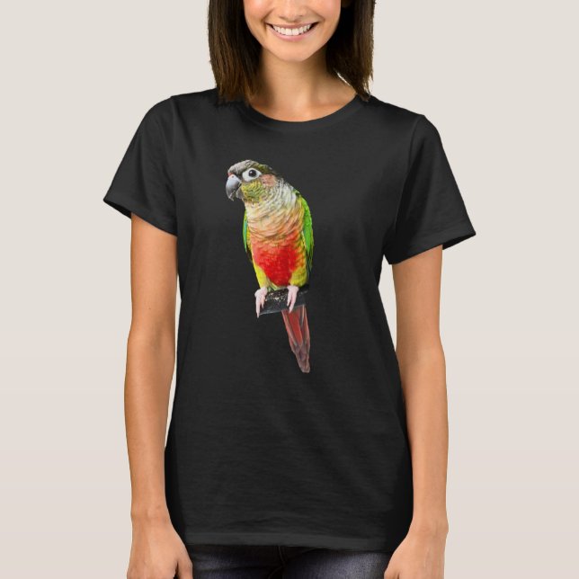 Conure Parrot Bird Grönt cheek Kärlek för fåglar T Shirt (Framsida)
