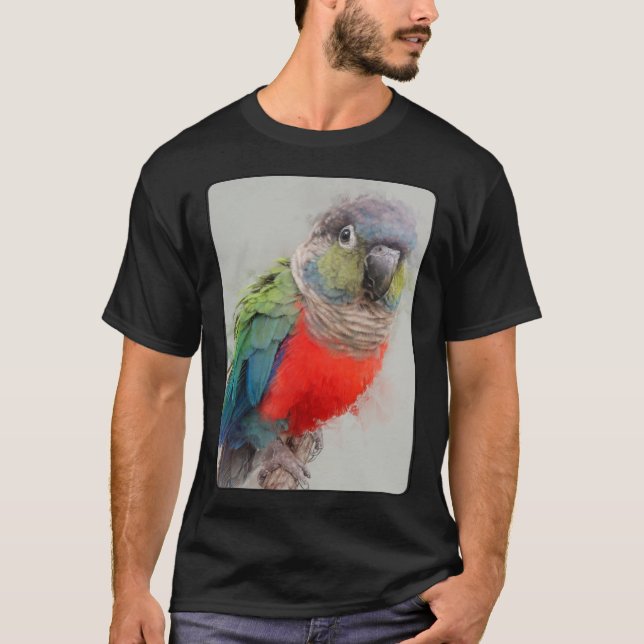 Conure Portrait 15 Animal Parrot Wildlife Bird T Shirt (Framsida)