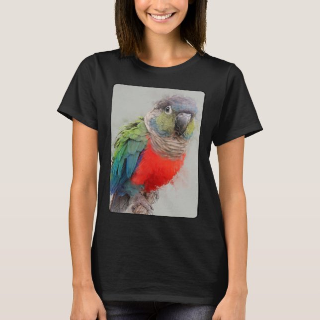 Conure Portrait 15 Animal Parrot Wildlife Bird T Shirt (Framsida)