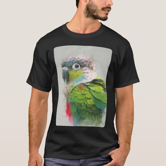 Conure Portrait 16 Animal Bird Parrot Wildlife T Shirt (Framsida)