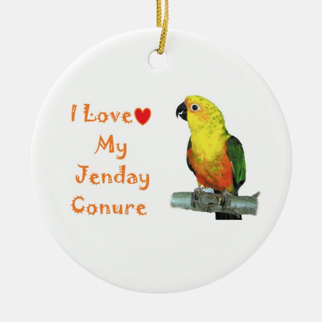 Conure prydnad julgransprydnad keramik (Framsidan)