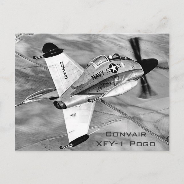Convair XFY-1 Pogo VTOL Aircraft Vykort (Framsida)