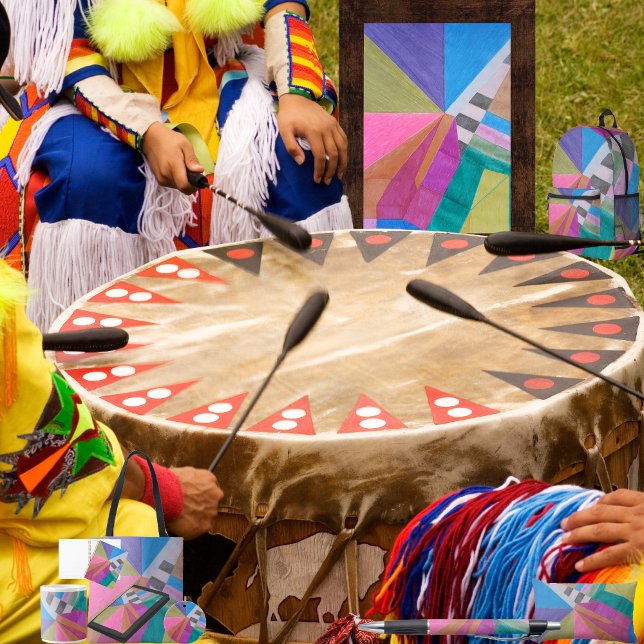 "Converge" Lumbarkudde (Get the full “Converge” collection at: https://bit.ly/SmartArtIIZazzle. )