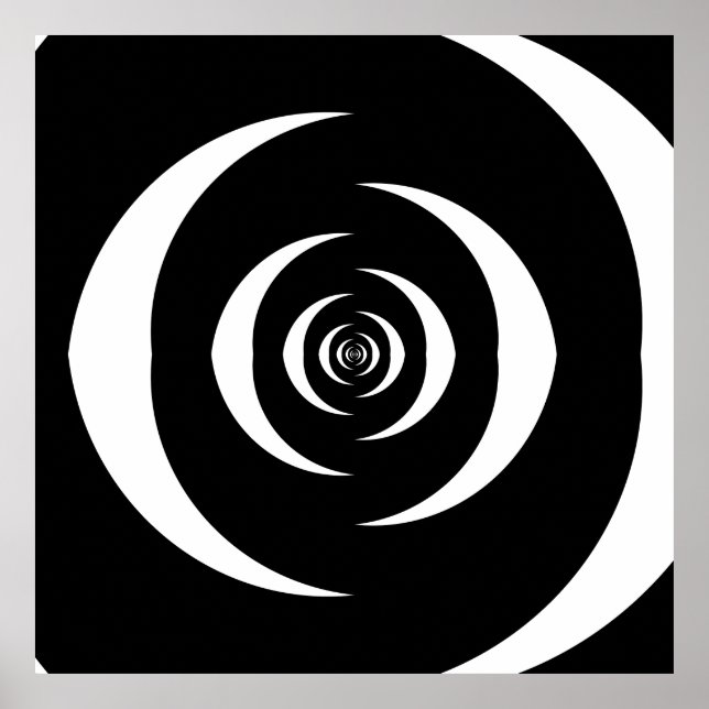 Converged Opposing Logarithmic Spirals Var 3 Poster (Framsidan)