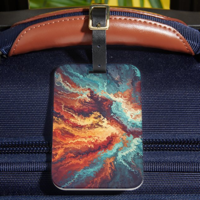 Convergence - Abstract Vibrant Art Bagagebricka (Framsida Insitu 2)