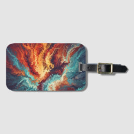 Convergence - Abstract Vibrant Art Bagagebricka