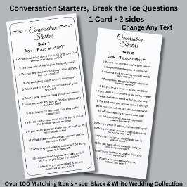 Conversation Starters - Break The Ice Questions  Meny