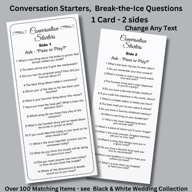 Conversation Starters - Break The Ice Questions  Meny (Skapare uppladdad)