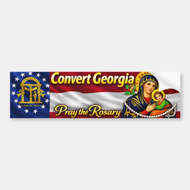 Convert Georgia Bumper Sticker Bildekal (Framsidan)