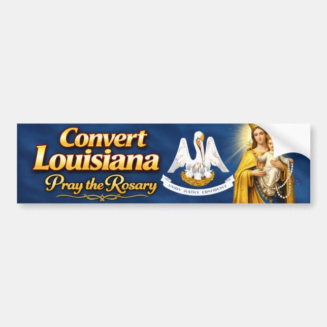 Convert Louisiana .. Pray the Rosary Bildekal (Framsidan)