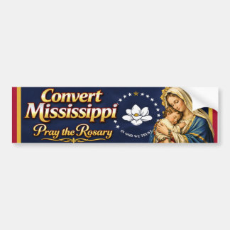 Convert Mississippi. Pray the Rosary Bildekal