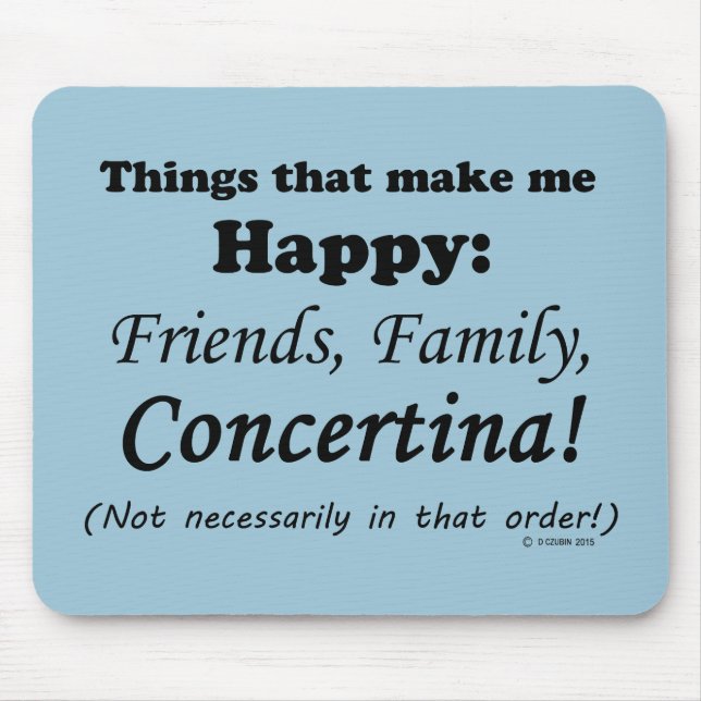 Convertina Makes Me Lycklig Musmatta (Framsidan)