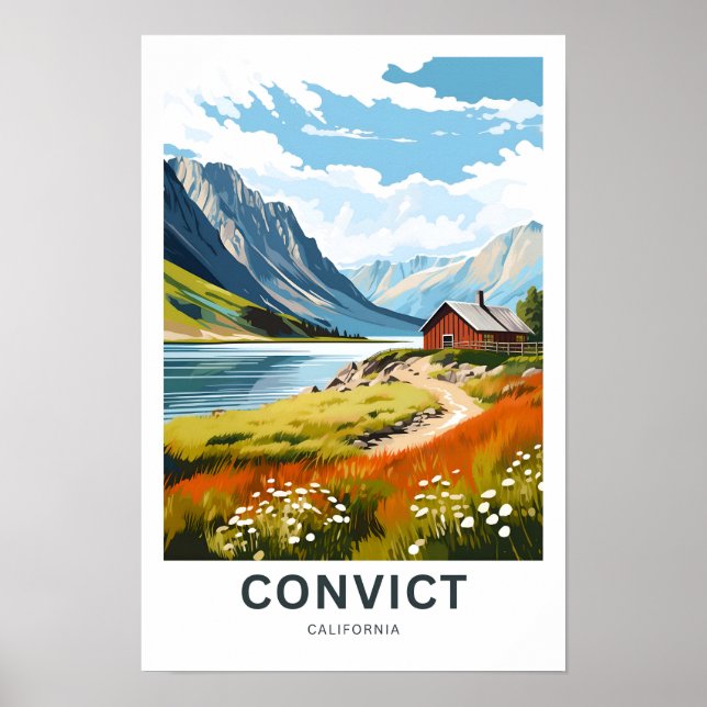 Convict California Travel Print Poster (Framsidan)