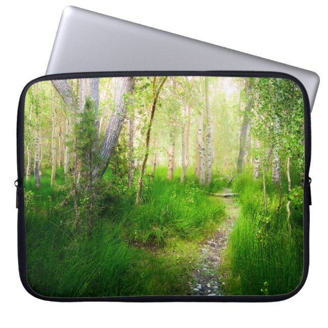 Convict Lake Aspen Meadow Laptop Pouch Nature Art Fodral (Framsidan)