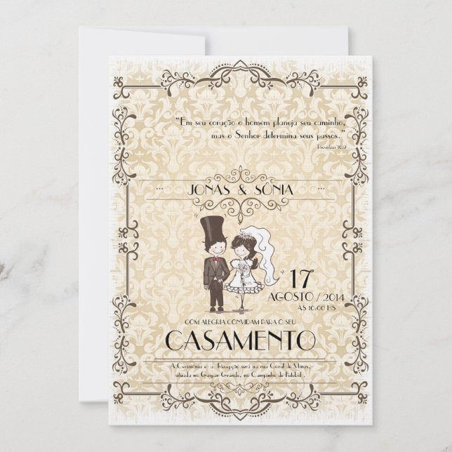 Convite Casamento Inbjudningar (Framsida)
