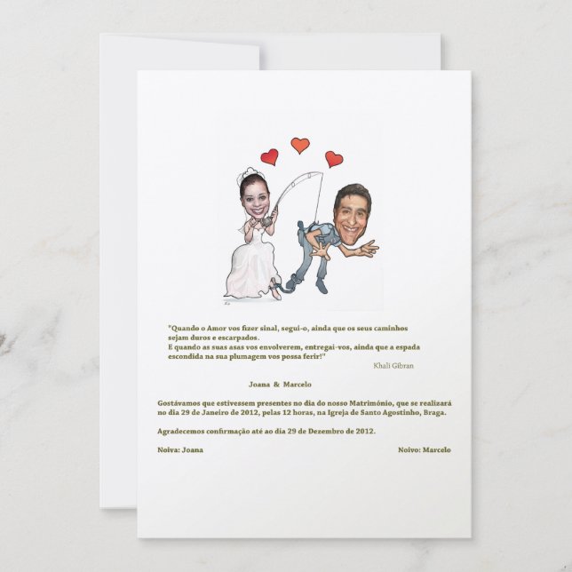 Convite com Caricatura Inbjudningar (Framsida)