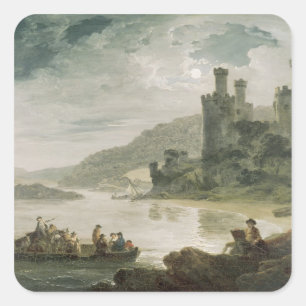 Conway Castle, 1794 Fyrkantigt Klistermärke