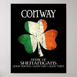 Conway Efternamn Familj Irland Irland Irländska hu Poster