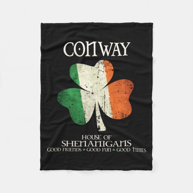 Conway Last Name Family Ireland Irish House Of She Fleecefilt (Framsidan)