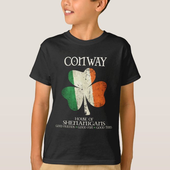 Conway Last Name Family Ireland Irish House Of She T Shirt (Framsida)