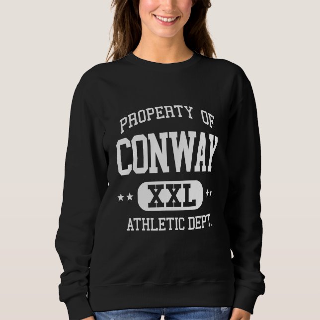 Conway Retro Athletic Egendom Dept T Shirt (Framsida)