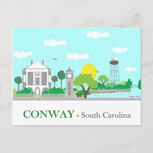 Conway, SC - Charming Vykort (Framsida)