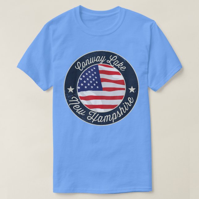 Conway Sjö - Patriotic New Hampshire Souvenir T-S T Shirt (Design framsida)