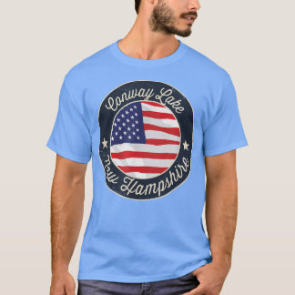 Conway Sjö - Patriotic New Hampshire Souvenir T-S T Shirt