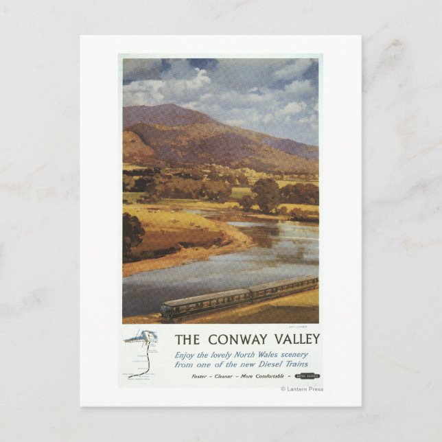 Conway Valley Scene British Railways Poster Vykort (Framsida)