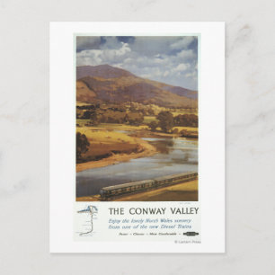 Conway Valley Scene British Railways Poster Vykort