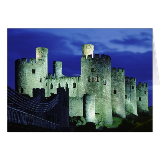 Conwy Castle, Gwynedd, Wales Hälsningskort (Framsidan Horizontal)