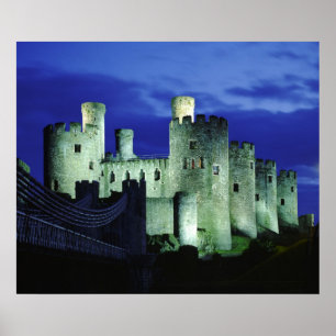 Conwy Castle, Gwynedd, Wales Poster