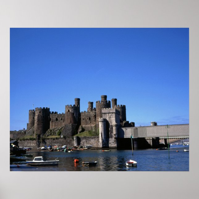 Conwy Castle North Wales vykort Poster (Framsidan)